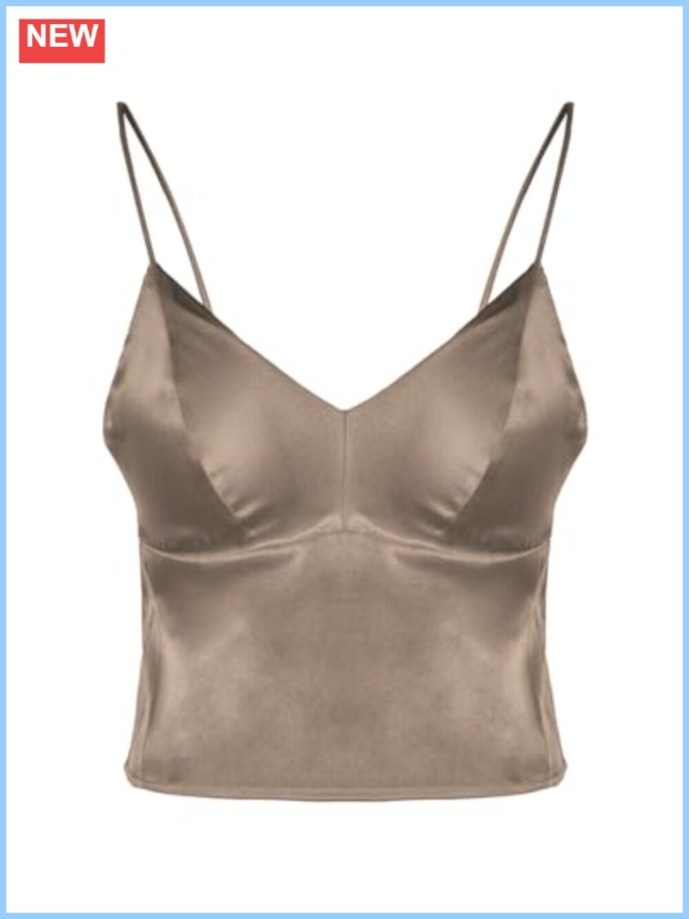 Mulberry Silk Bralette Camisole Wireless V-Neck Crop Tank Top